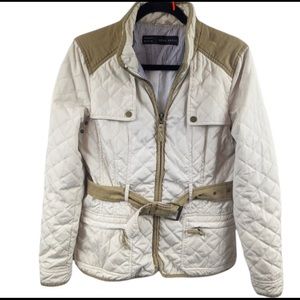 Zara Equestrian Style Quilted Jacket Sz Large